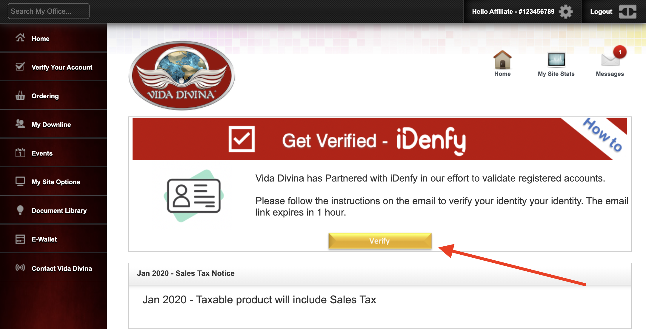 How to Verify your Account with iDenfy – Vida Divina